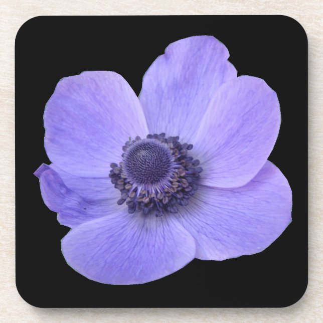 Blue Anemone Cork Untersetzer (Vorderseite)
