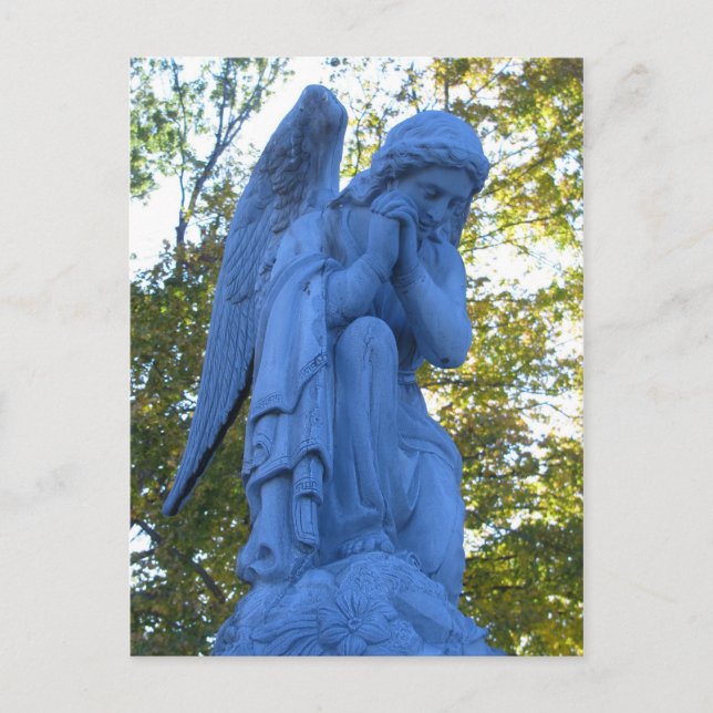 Blue Angel Zink Statue Postcard Postkarte (Vorderseite)
