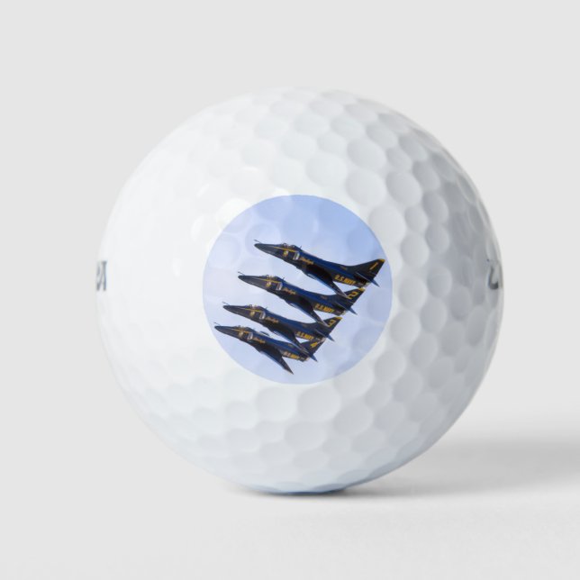 Blue Angels fliegende Jets Foto Design Golfbälle. Golfball (Vorderseite)