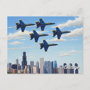 Blue Angels in Chicago Air and Water Show Postkarte