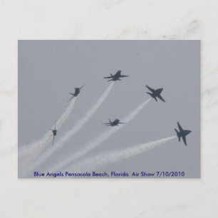 BLUE ANGELS Pensacola Beach, Florida Air Show Postkarte