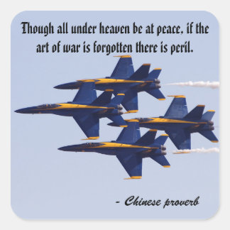 Blue Angels Quadratischer Aufkleber