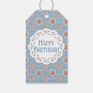 Blue Antique Personalisiert Happy Birthday Geschenkanhänger