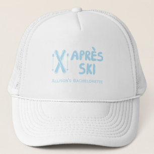 Blue Apres Ski Junggeselinnen-Abschied Hat Truckerkappe