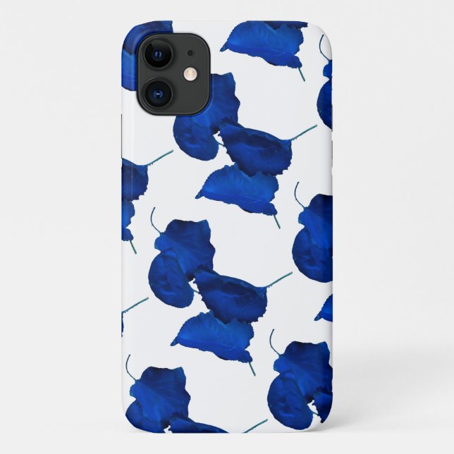 Blue Apricot Tree Blätter iPhone 11 Fall Case-Mate iPhone Hülle (Rückseite)