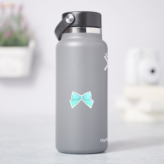 Blue Aqua Bow Aufkleber (HydroFlask)
