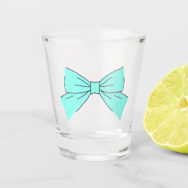 Blue Aqua Bow Schnapsglas