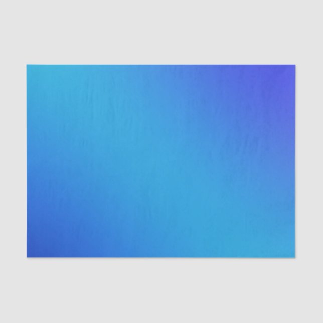 Blue Aqua Bright Ombre Gradient Seidenpapier (Vorderseite)