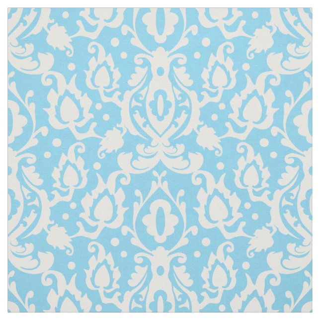 Blue Aqua Casbah Damask Stoff (Muster)