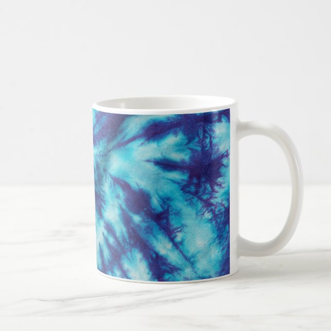 Blue Aqua Krawatte Dye Tasse (Rechts)