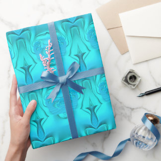 ~ BLUE AQUA Shades ~ STARTLINGLY 3D ~  Geschenkpapier