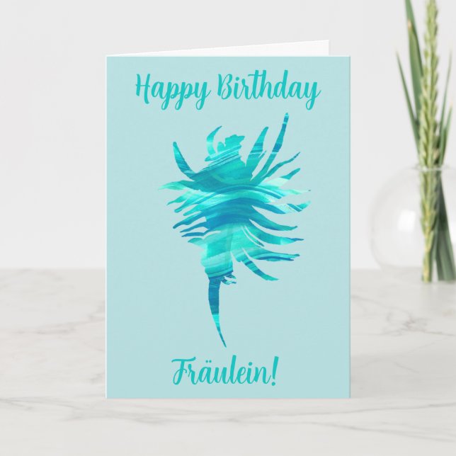 Blue-Aqua-Silhouette Conch Muschel Card Karte (Vorderseite)