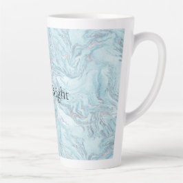 Blue Aqua Silver Marble Wirbel Milchtasse