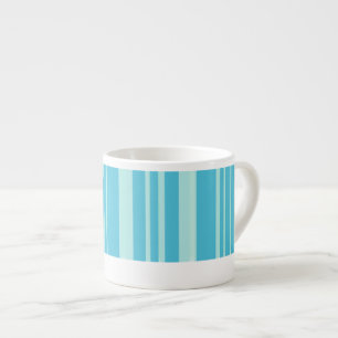 Blue & aqua Strand gestreift Kaffee Espresso Tasse