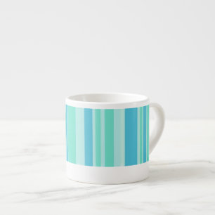 Blue & aqua Strand gestreift Kaffee Espresso Tasse