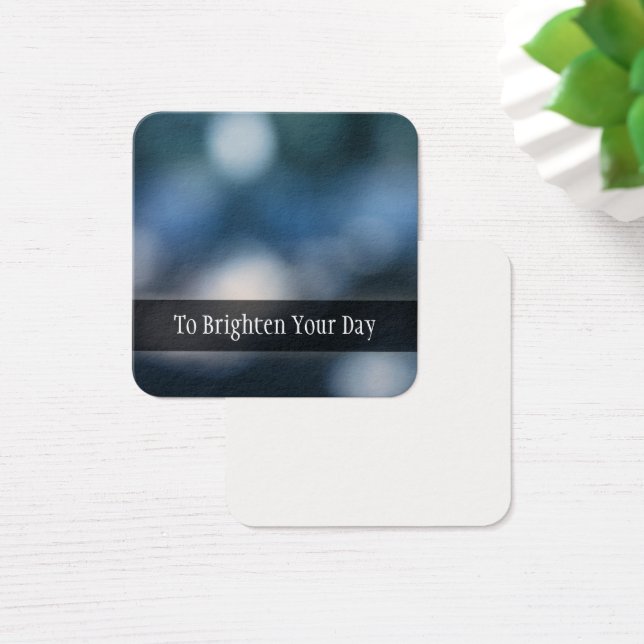 Blue & Aquamarin Bokeh Foto Abstrakt Art Message C (Schreibtisch)