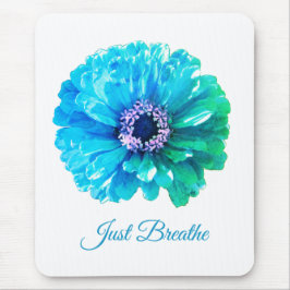 Blue Aquamarin Daisy | Retroblau Mousepad