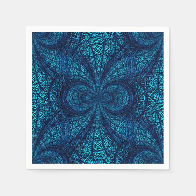 Blue Aquamarin Decorative Napkins Serviette (Vorderseite)