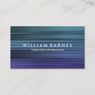 Blue Aquamarin Stripes Business Card Visitenkarte