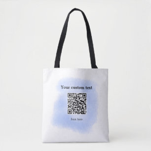 Blue Aquarell QR Scan Code hinzufügen benutzerdefi
