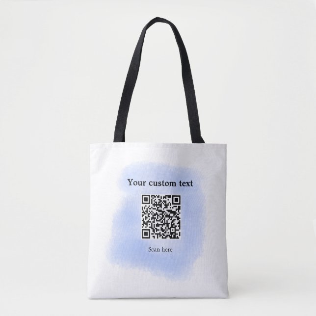Blue Aquarell QR Scan Code hinzufügen benutzerdefi (Vorderseite)