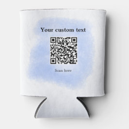 Blue Aquarell QR Scan Code hinzufügen benutzerdefi Dosenkühler
