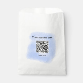 Blue Aquarell QR Scan Code hinzufügen benutzerdefi Geschenktütchen