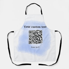 Blue Aquarell QR Scan Code hinzufügen benutzerdefi Schürze