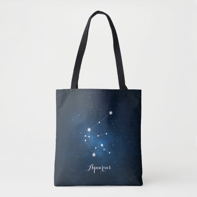 Blue Aquarius Zodiac Sign Constellation (Vorderseite)