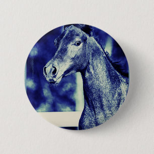 Blue Arabian Digital Art Button