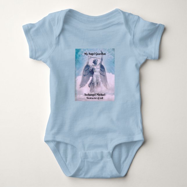 Blue Archangel Michael Baby Bodysuit Baby Strampler (Vorderseite)