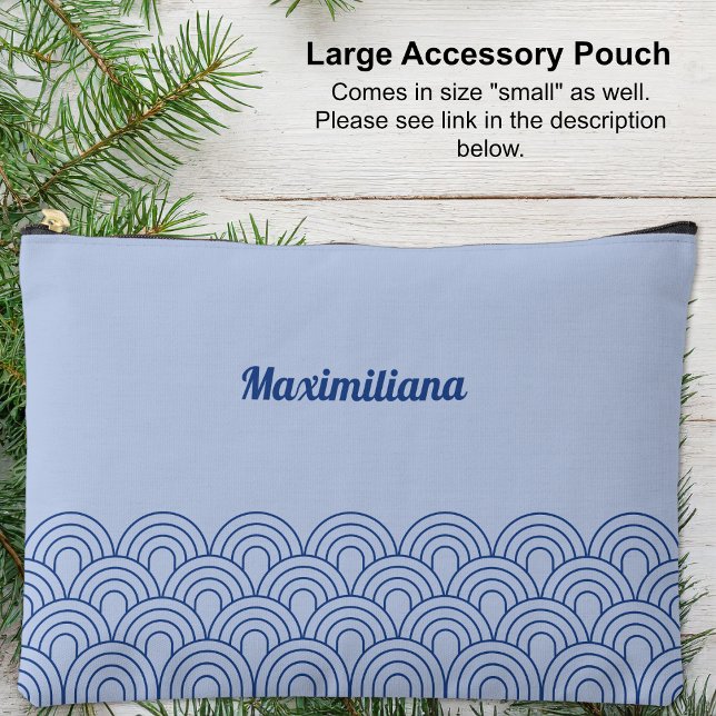 Blue Arches Glam große Accessory Pouch Zubehörtasche (Large Accessory Pouch - Blue Arches Glam by Leapfroglisics Shop)