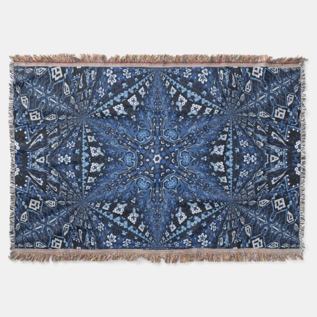 Blue Armenian Star Design Decke (Vorderseite)