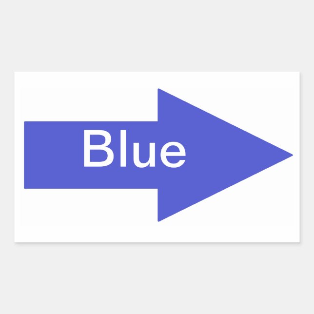 Blue Arrow Sign Sticker (Vorderseite)