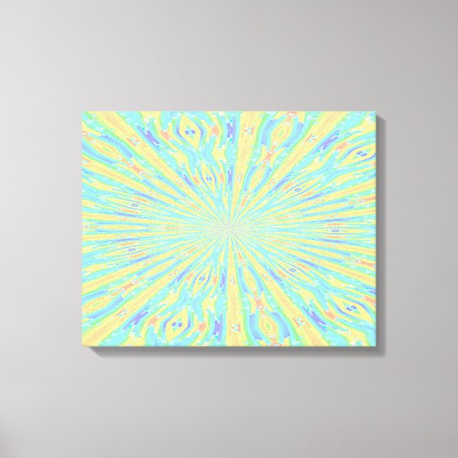 Blue Art Abstrakt Wrapped Art Leinwanddruck (Vorderseite)