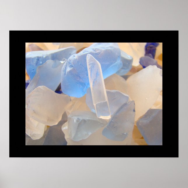 Blue Art Beach Sea Glashaus druckt Küstenseaglass Poster (Vorne)