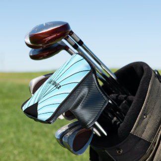 Blue Art Deco Design Golf Headcover