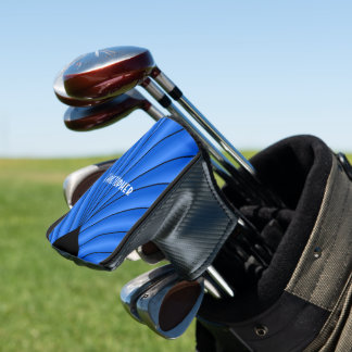 Blue Art Deco Design Golf Headcover