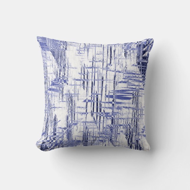Blue Art Deco Kissen (Vorderseite)