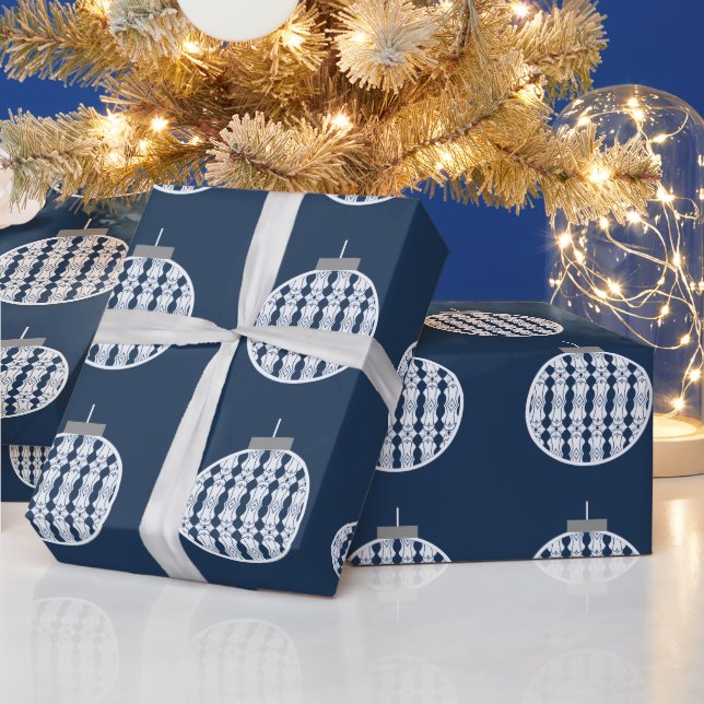 Blue Art Deco Zierpapier Geschenkpapier (Feiertage)