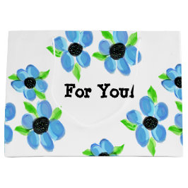 Blue Art Gift Bag Große Geschenktüte