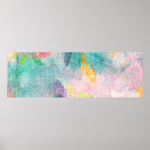 Blue Artistic. Weiße zeitgenössische Präsentation. Poster