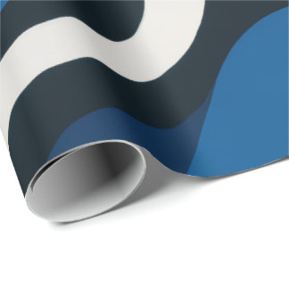 Blue Artsy Wrapping Paper Geschenkpapier