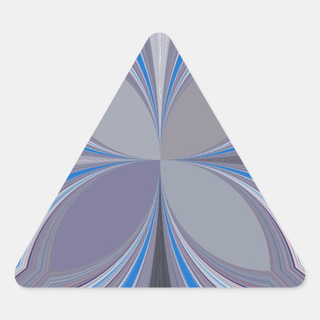 Blue Ash Gray Polka Dot Textur Kunst drucken Dreieckiger Aufkleber (Vorderseite)