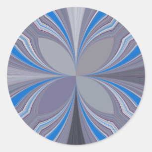 Blue Ash Gray Polka Dot Textur Kunst drucken Runder Aufkleber