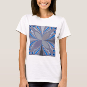 Blue Ash Gray Polka Dot Textur Kunst drucken T-Shirt