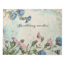 Blue Aster Birth Blume September Blumenrahmen