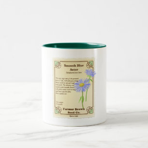 Blue Aster Seed Packet Zweifarbige Tasse