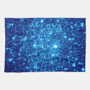 Blue Astral Glitzer Geschirrtuch