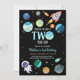Blue Astronaut Outer Space Einladung